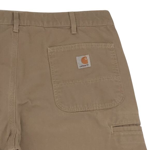 Carhartt Pants Mens 38x32 Beige Relaxed Fit Carpenter Workwear Cotton - Picture 10 of 12